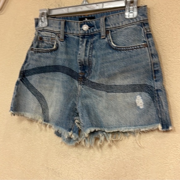 7 For All Mankind Embroidered Shorts - Picture 3 of 6
